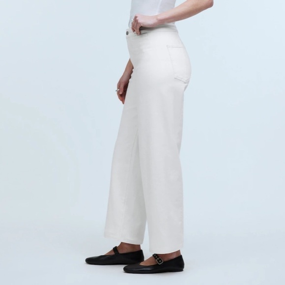 Madewell The Curvy Emmett Wide-Leg Jean in Tile White: Welt Pocket Edition - Picture 3 of 6